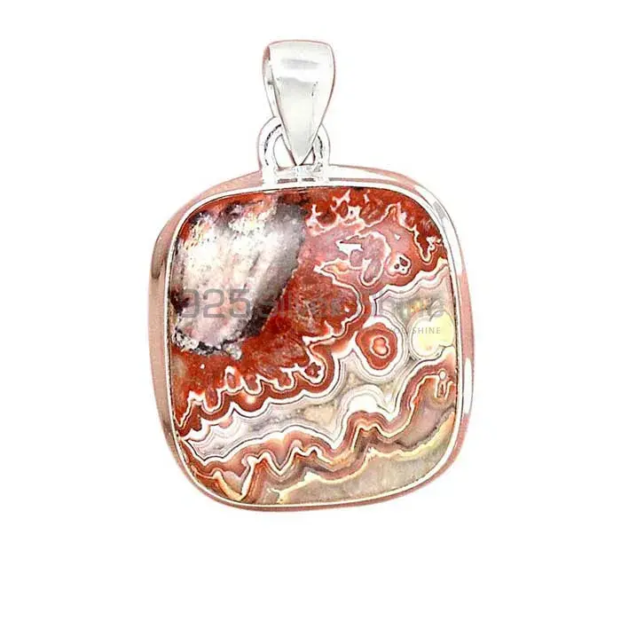 Best Quality Crazy Lace Agate Gemstone Pendants Suppliers In 925 Fine Silver Jewelry 925SP128_9