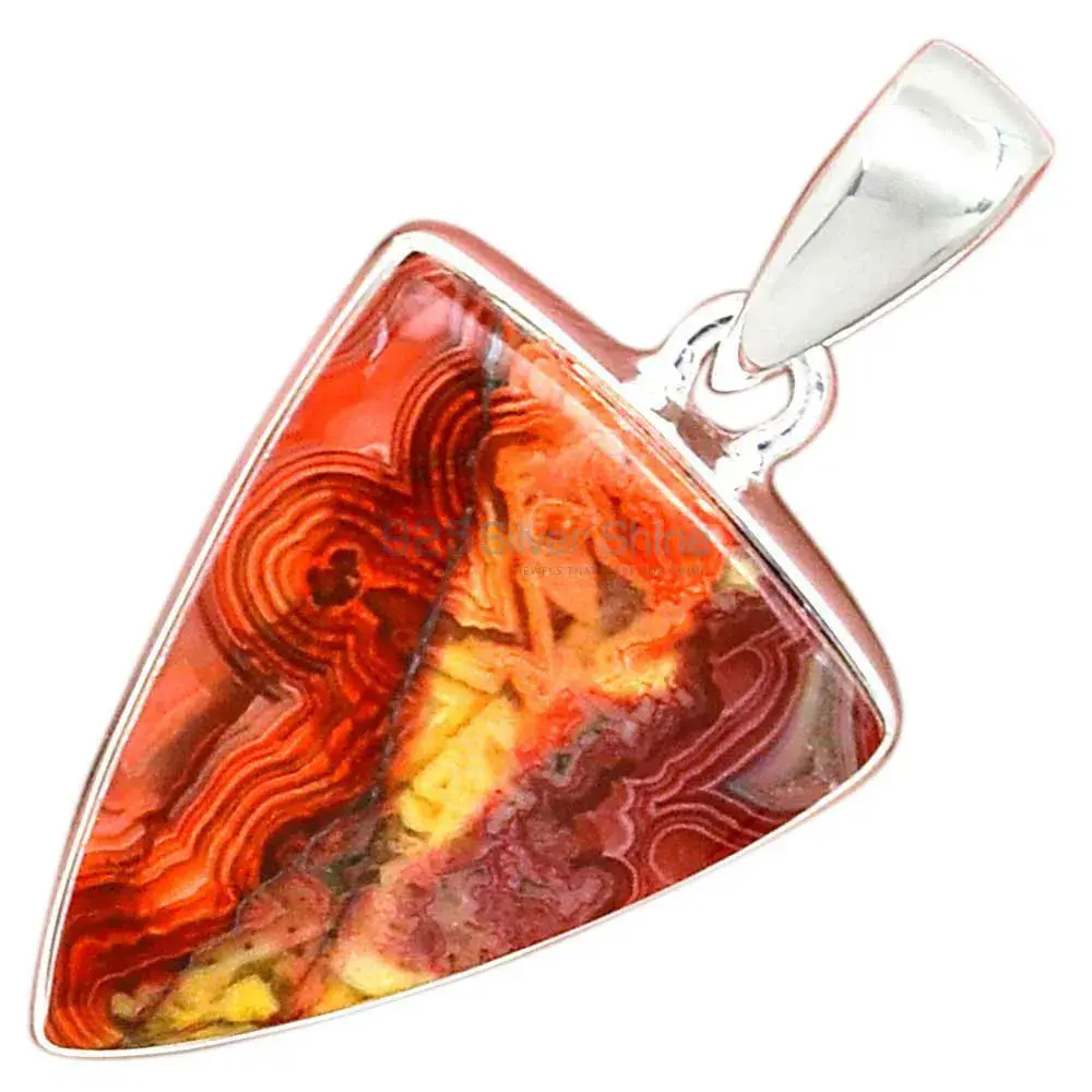 Best Quality Crazy Lace Agate Gemstone Pendants Suppliers In 925 Fine Silver Jewelry 925SP128_10