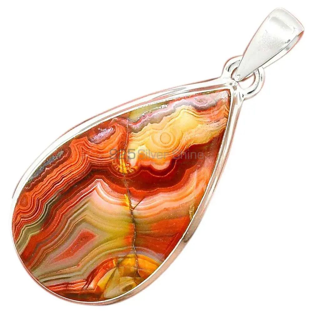 Best Quality Crazy Lace Agate Gemstone Pendants Suppliers In 925 Fine Silver Jewelry 925SP128_11
