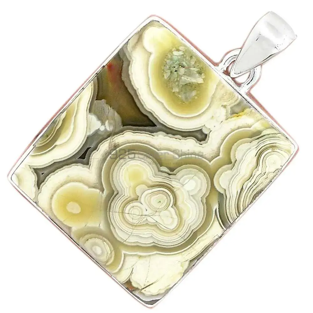 Best Quality Crazy Lace Agate Gemstone Pendants Suppliers In 925 Fine Silver Jewelry 925SP128_12