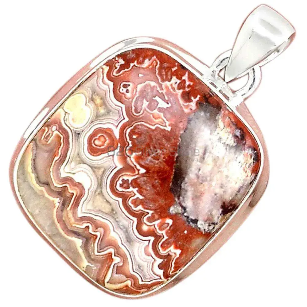 Best Quality Crazy Lace Agate Gemstone Pendants Suppliers In 925 Fine Silver Jewelry 925SP128_13