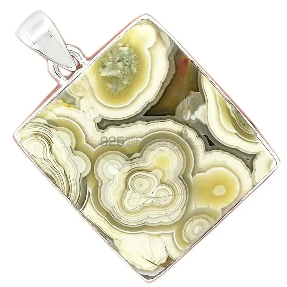 Best Quality Crazy Lace Agate Gemstone Pendants Suppliers In 925 Fine Silver Jewelry 925SP128_16