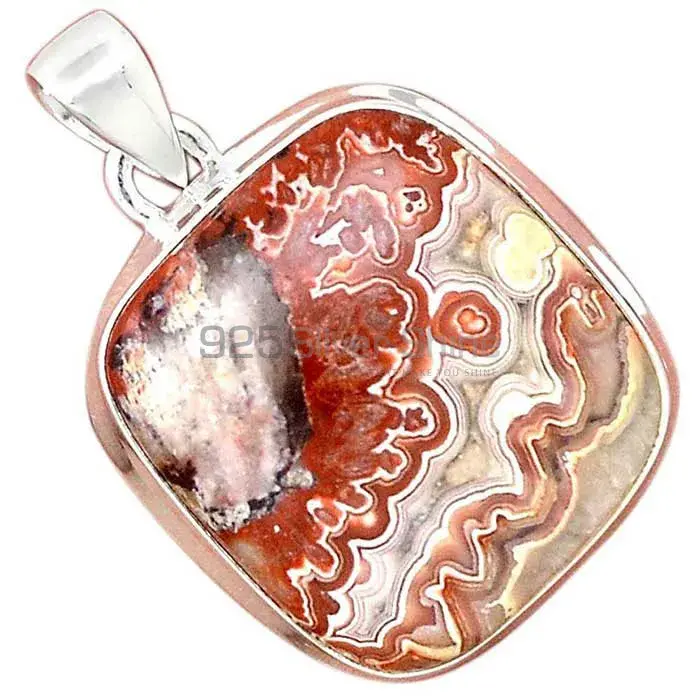 Best Quality Crazy Lace Agate Gemstone Pendants Suppliers In 925 Fine Silver Jewelry 925SP128_17
