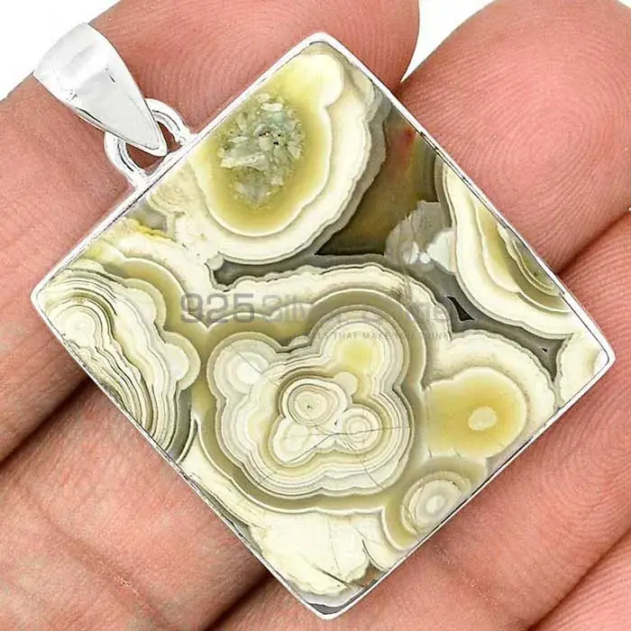 Best Quality Crazy Lace Agate Gemstone Pendants Suppliers In 925 Fine Silver Jewelry 925SP128_3