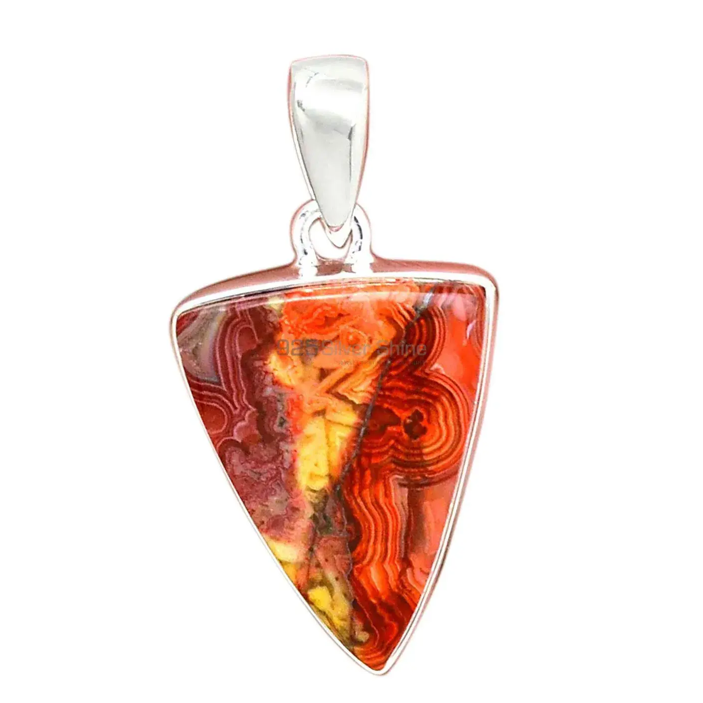 Best Quality Crazy Lace Agate Gemstone Pendants Suppliers In 925 Fine Silver Jewelry 925SP128_5
