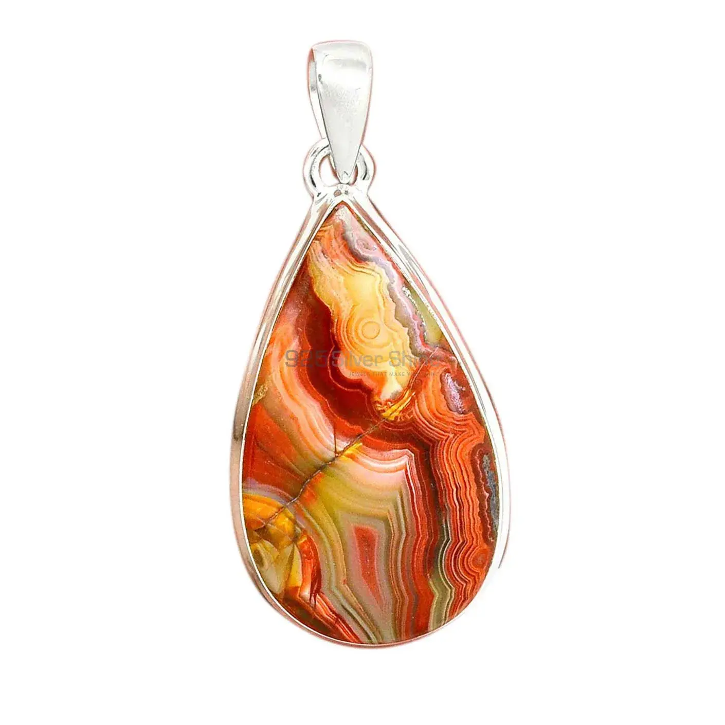 Best Quality Crazy Lace Agate Gemstone Pendants Suppliers In 925 Fine Silver Jewelry 925SP128_7
