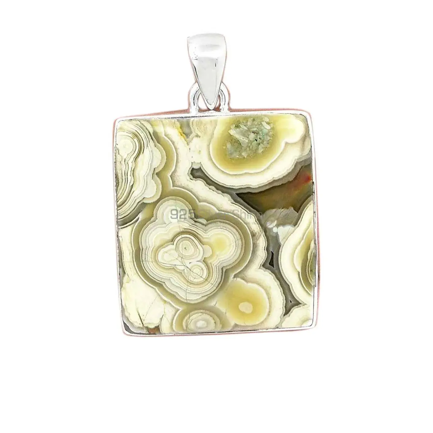 Best Quality Crazy Lace Agate Gemstone Pendants Suppliers In 925 Fine Silver Jewelry 925SP128_8