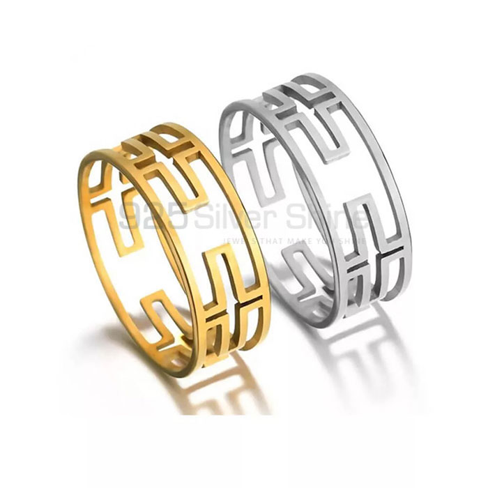 Cross Wedding Band Ring In 925 Sterling Silver CRMR76_1