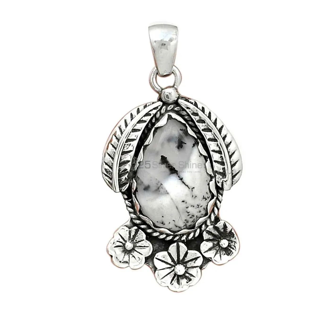 Dendrite Opal Gemstone Handmade Pendants In Solid Sterling Silver Jewelry 925SP091-10_2