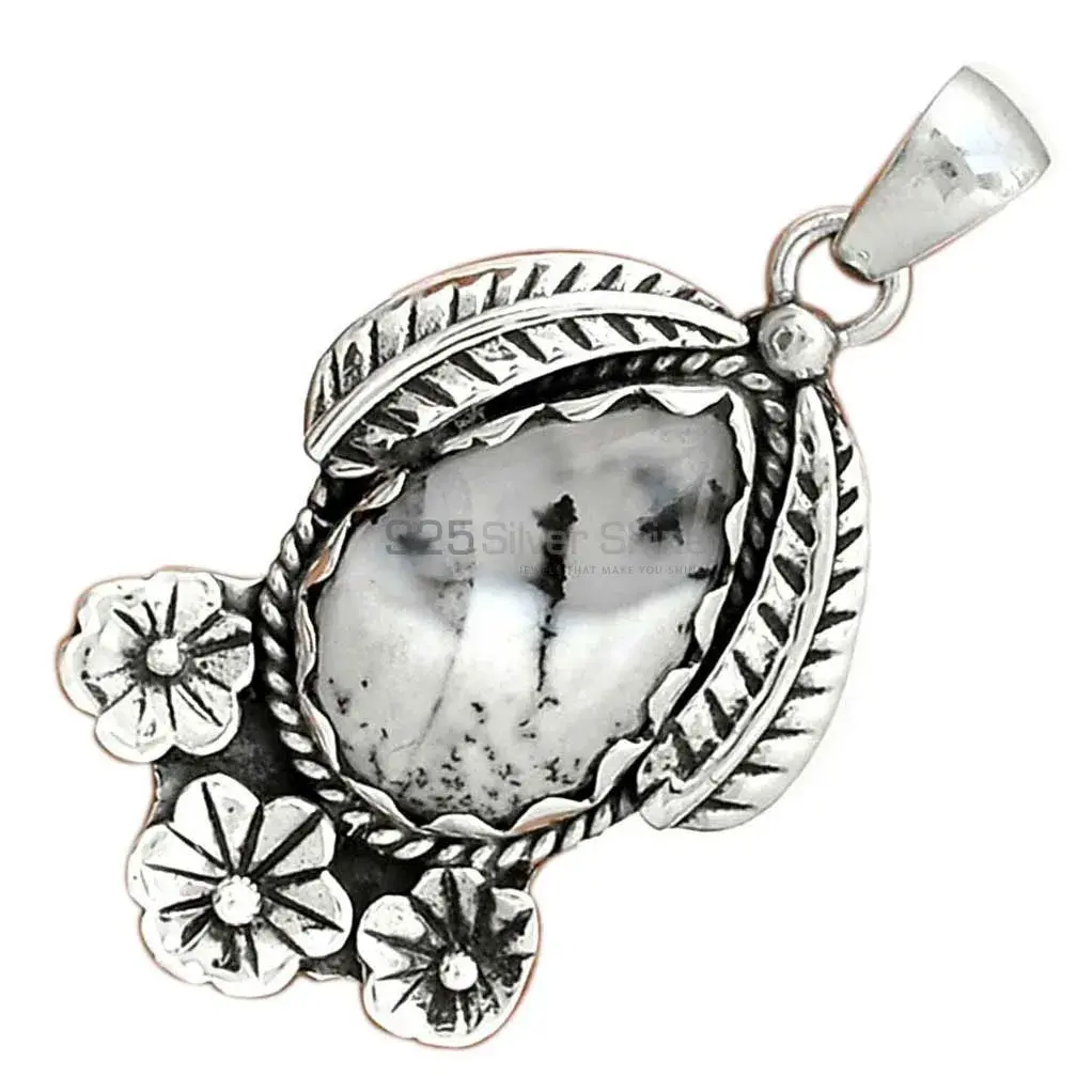 Dendrite Opal Gemstone Handmade Pendants In Solid Sterling Silver Jewelry 925SP091-10_3