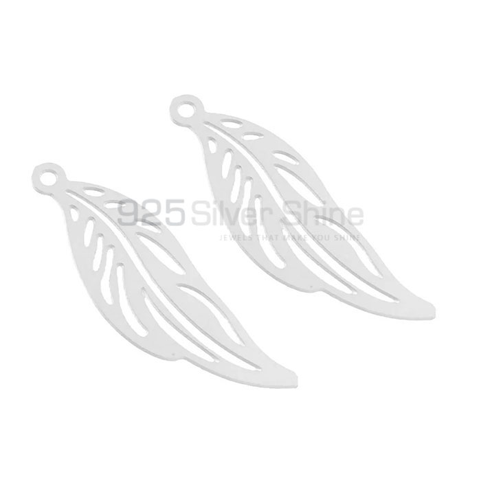Feather Minimalist Pendant In Sterling Silver FTMB154