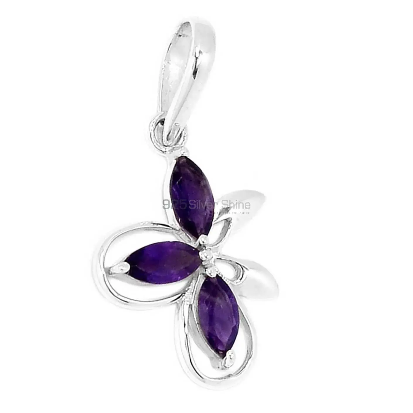 Best Quality Fine Sterling Silver Pendants Wholesaler In Amethyst Gemstone Jewelry 925SP292-7_0