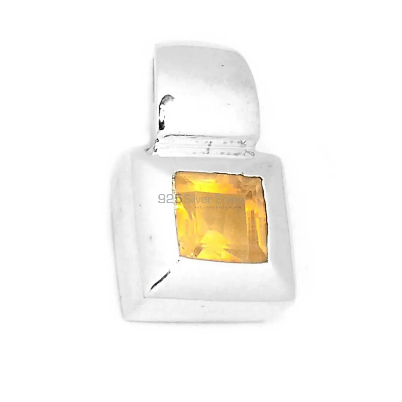 Fine Sterling Silver Pendants In Citrine Gemstone Jewelry 925SP272-3_1