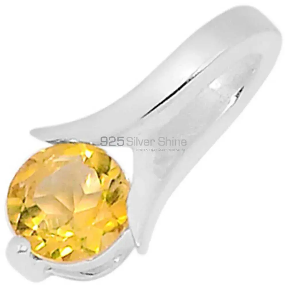 Fine Sterling Silver Pendants In Citrine Gemstone Jewelry 925SSP306-2_0