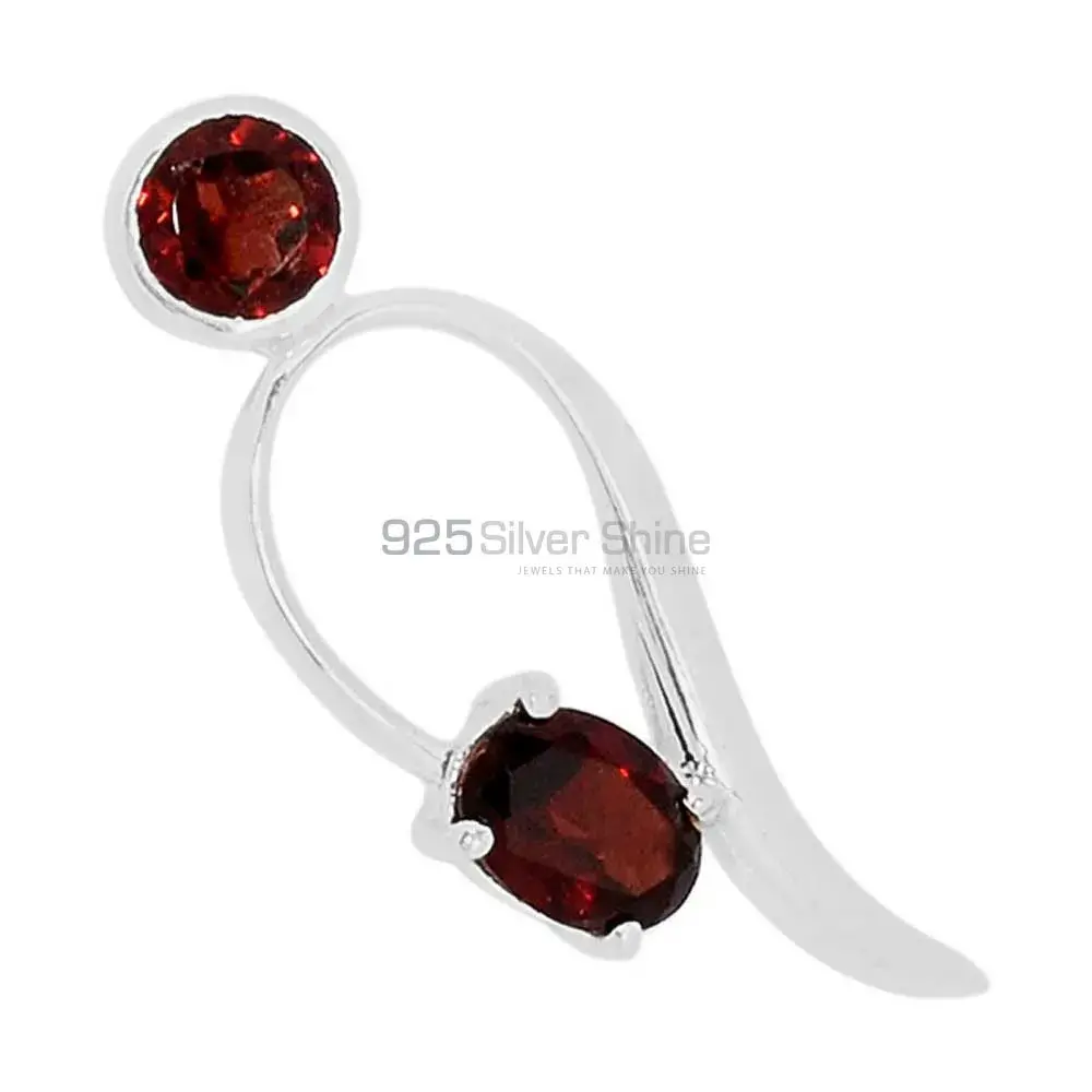 Fine Sterling Silver Pendants In Garnet Gemstone Jewelry 925SSP317-4_0