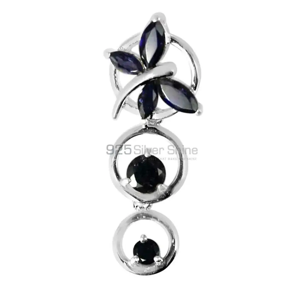 Fine Sterling Silver Pendants In Iolite Gemstone Jewelry 925SP240-4_1