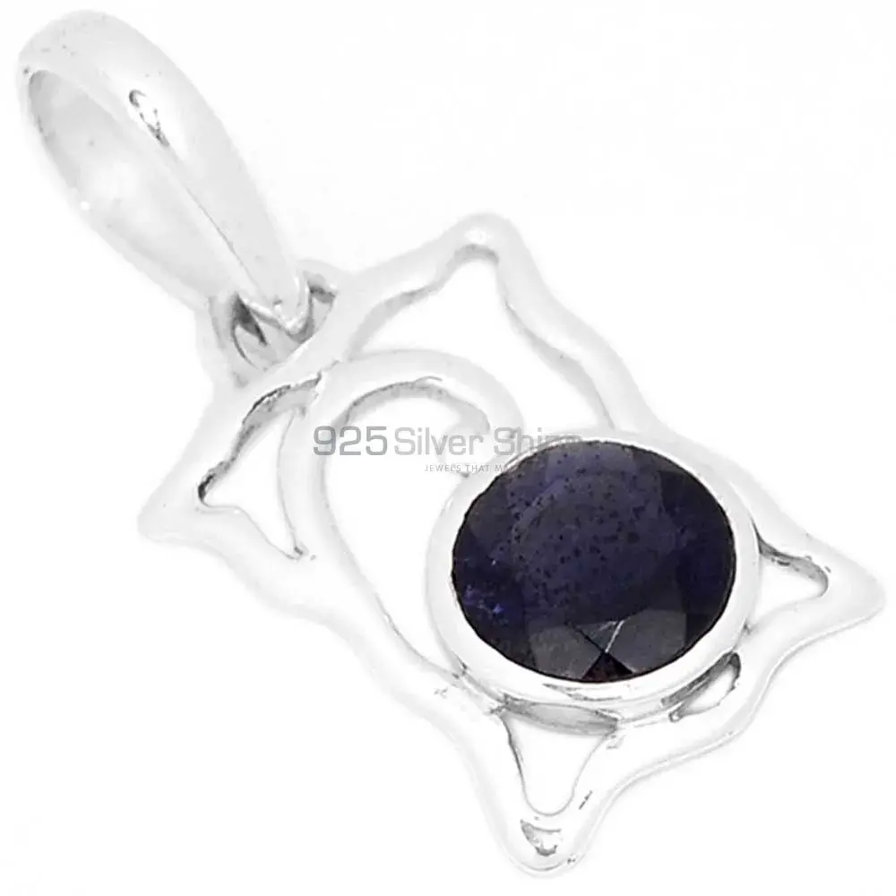 Fine Sterling Silver Pendants In Iolite Gemstone Jewelry 925SP281-2