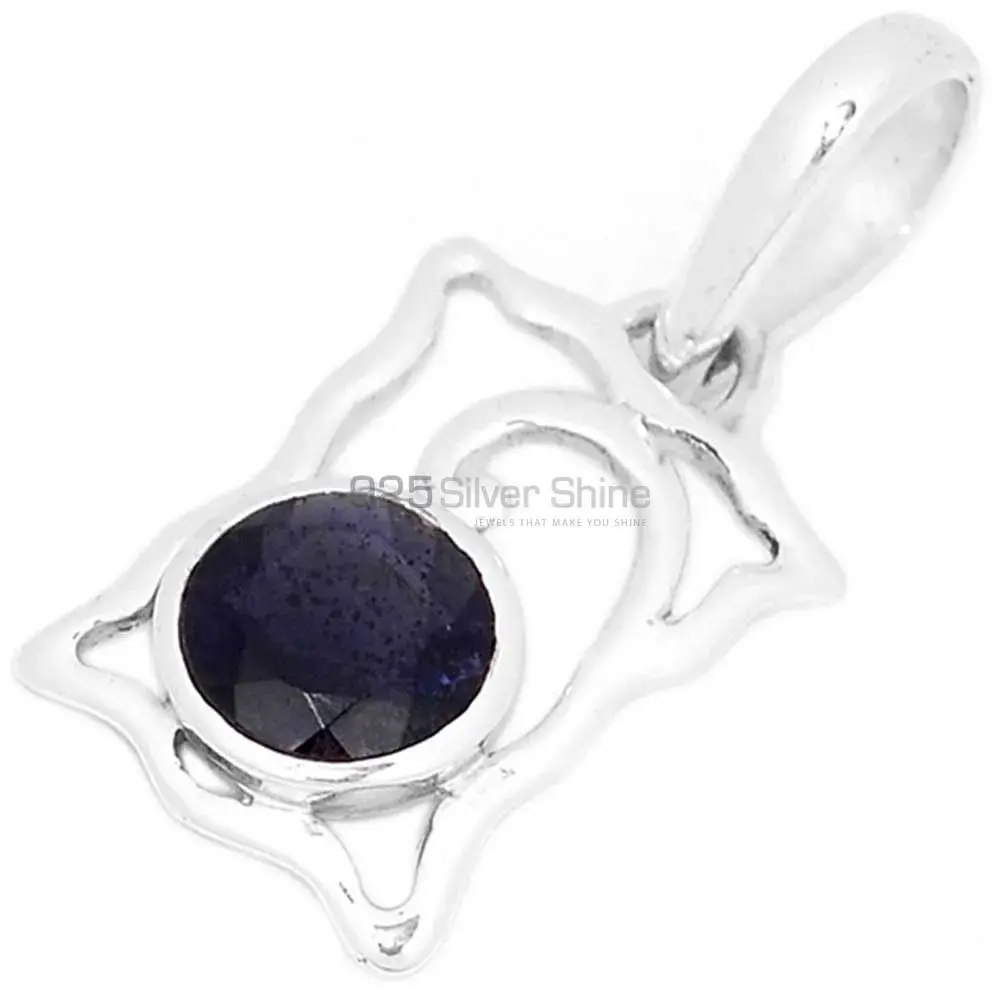 Fine Sterling Silver Pendants In Iolite Gemstone Jewelry 925SP281-2_0