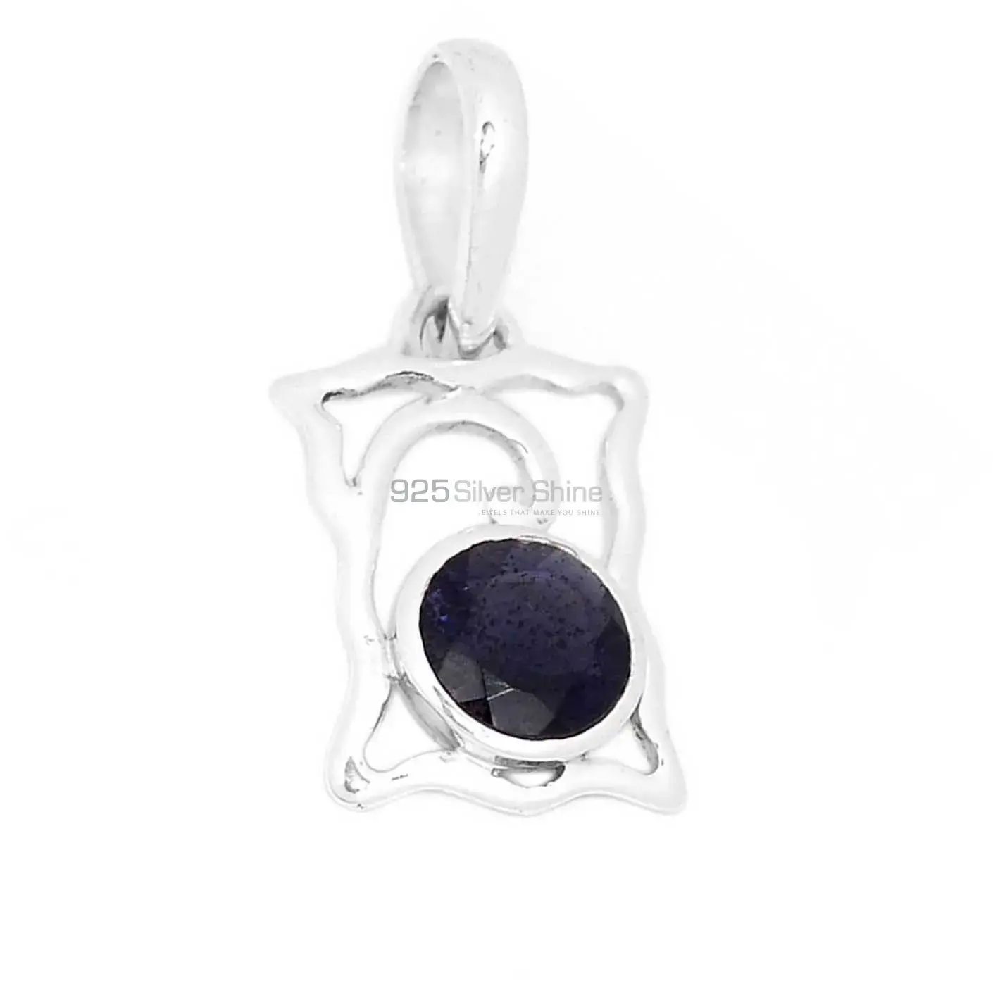 Fine Sterling Silver Pendants In Iolite Gemstone Jewelry 925SP281-2_1