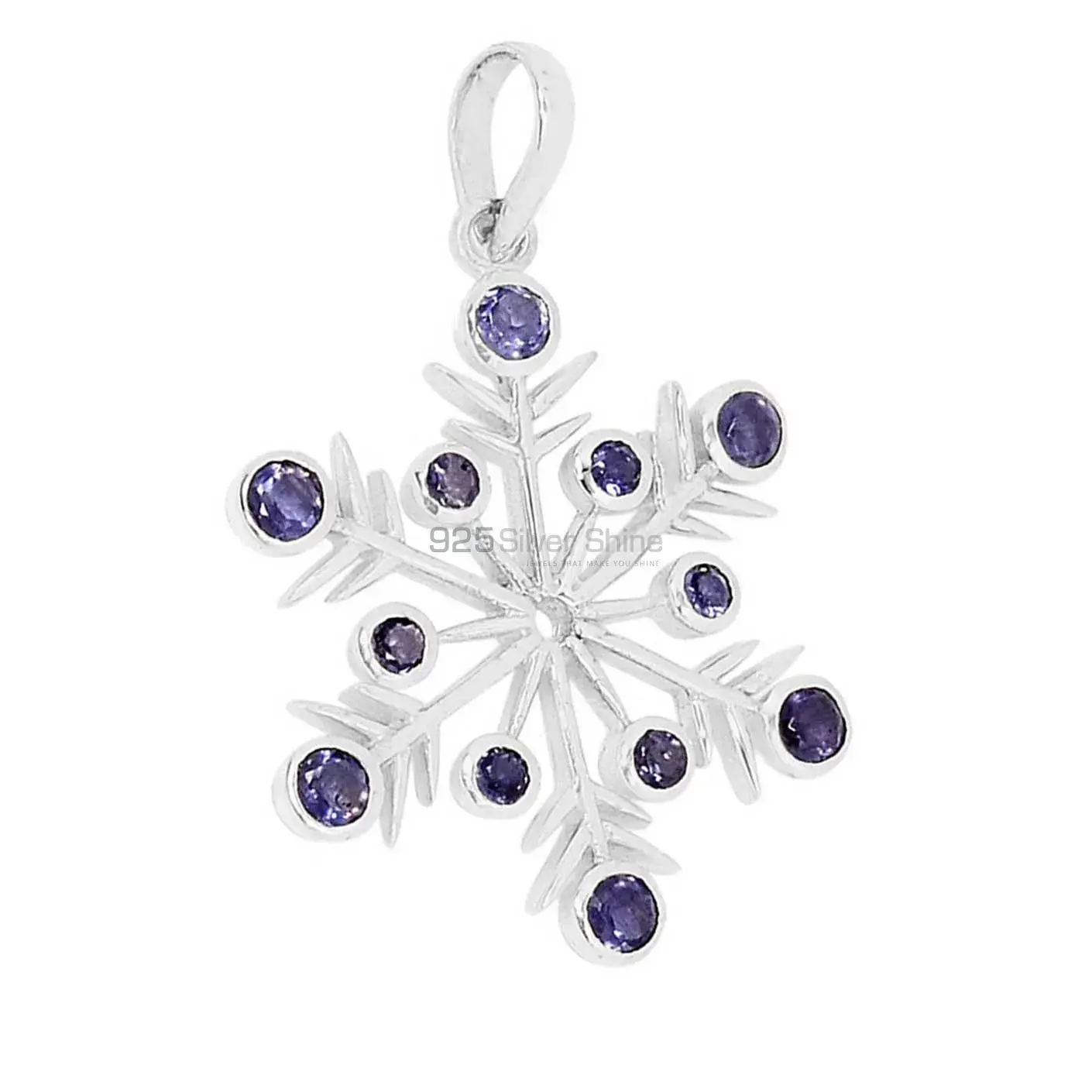 Fine Sterling Silver Pendants In Iolite Gemstone Jewelry 925SSP327-2_2
