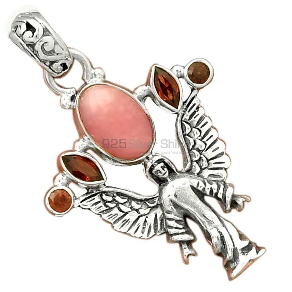 Best Quality Fine Sterling Silver Pendants Wholesaler In Multi Gemstone Jewelry 925SP089-1