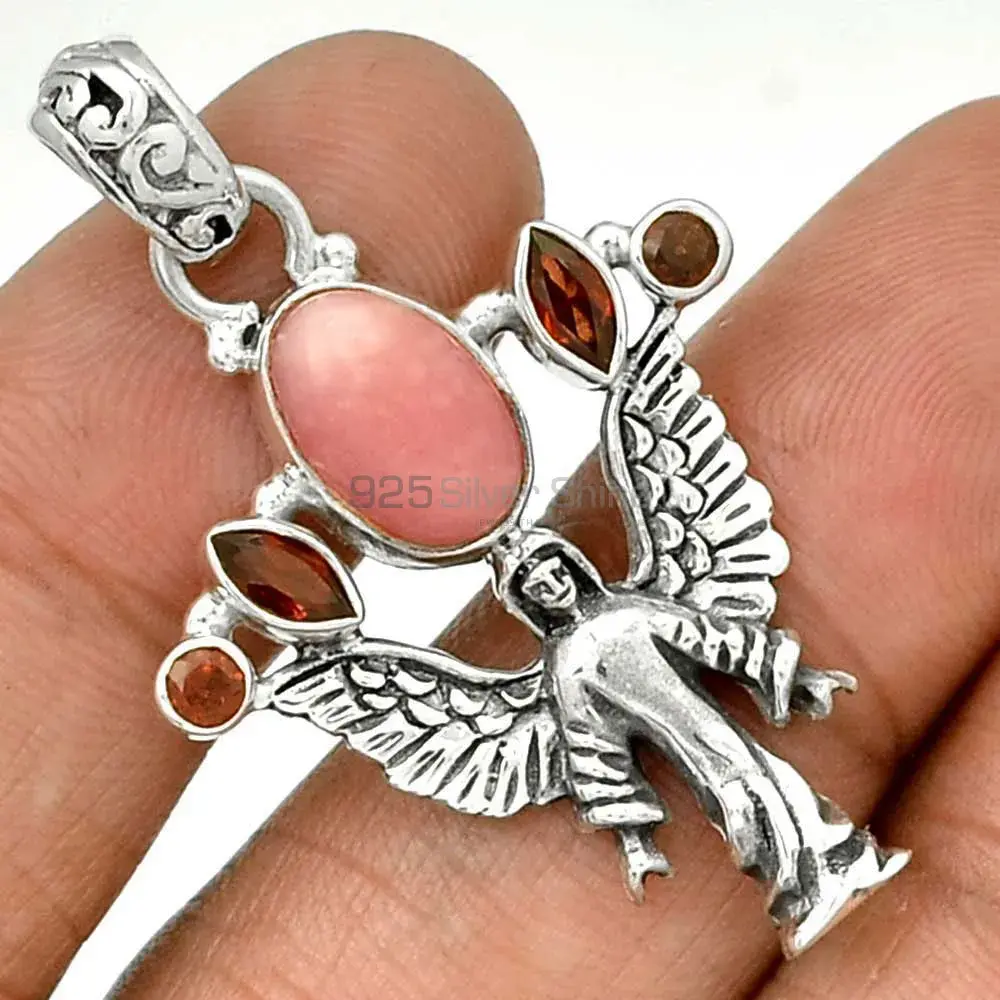 Fine Sterling Silver Pendants In Multi Gemstone Jewelry 925SP089-1_1