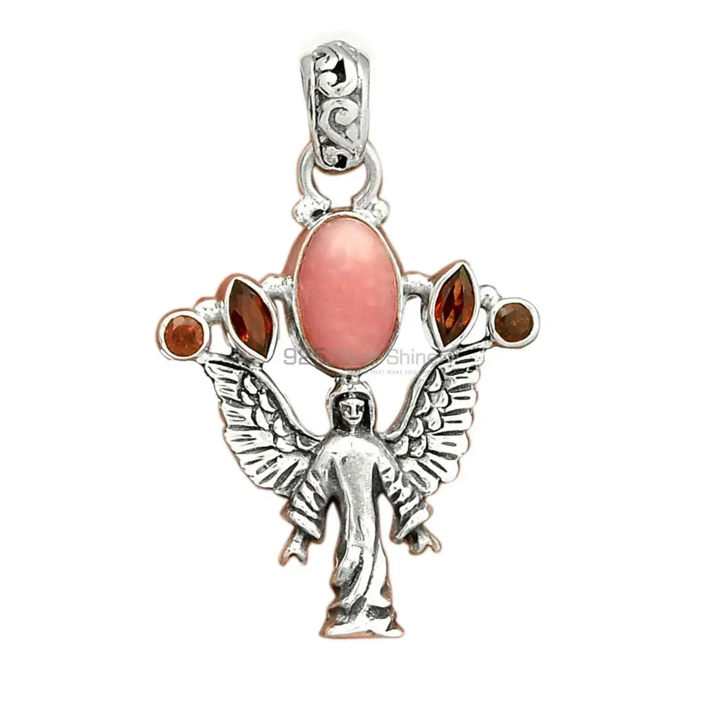Fine Sterling Silver Pendants In Multi Gemstone Jewelry 925SP089-1_2