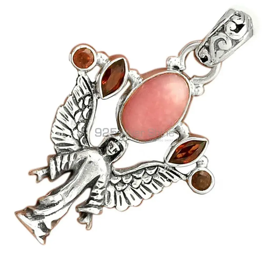 Fine Sterling Silver Pendants In Multi Gemstone Jewelry 925SP089-1_3