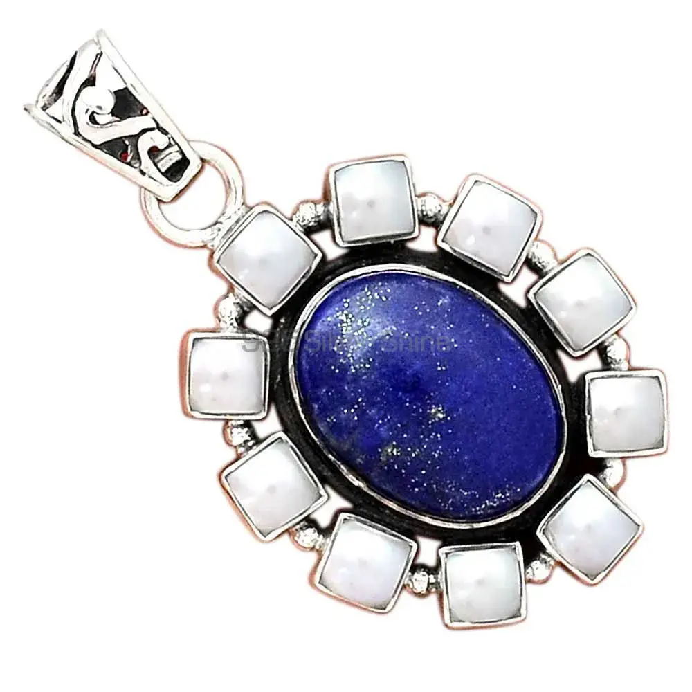 Best Quality Fine Sterling Silver Pendants Wholesaler In Multi Gemstone Jewelry 925SP24-2