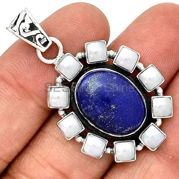 Fine Sterling Silver Pendants In Multi Gemstone Jewelry 925SP24-2_1