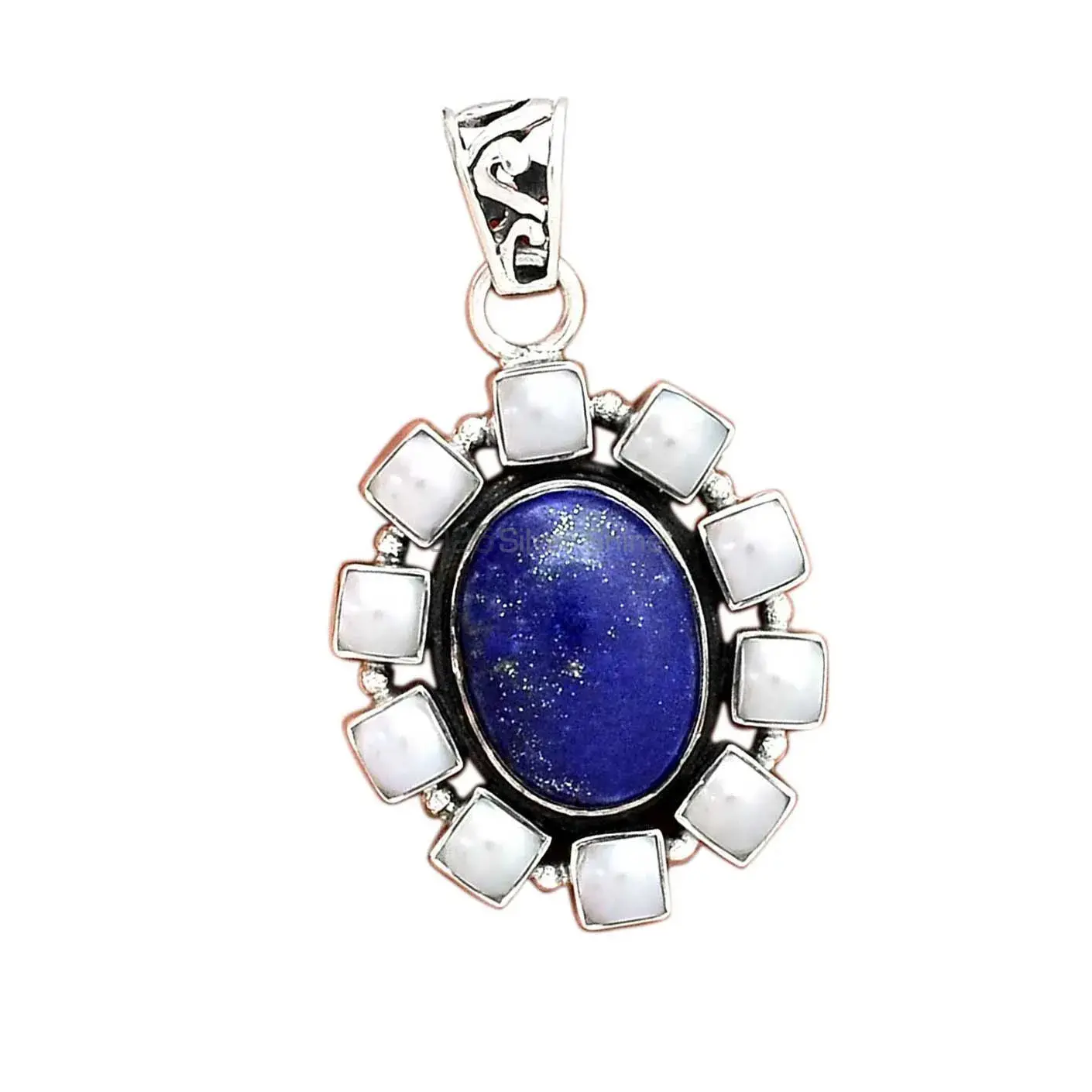 Best Quality Fine Sterling Silver Pendants Wholesaler In Multi Gemstone Jewelry 925SP24-2_1