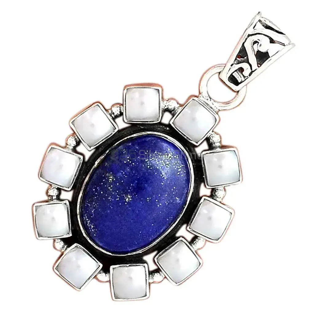 Fine Sterling Silver Pendants In Multi Gemstone Jewelry 925SP24-2_3