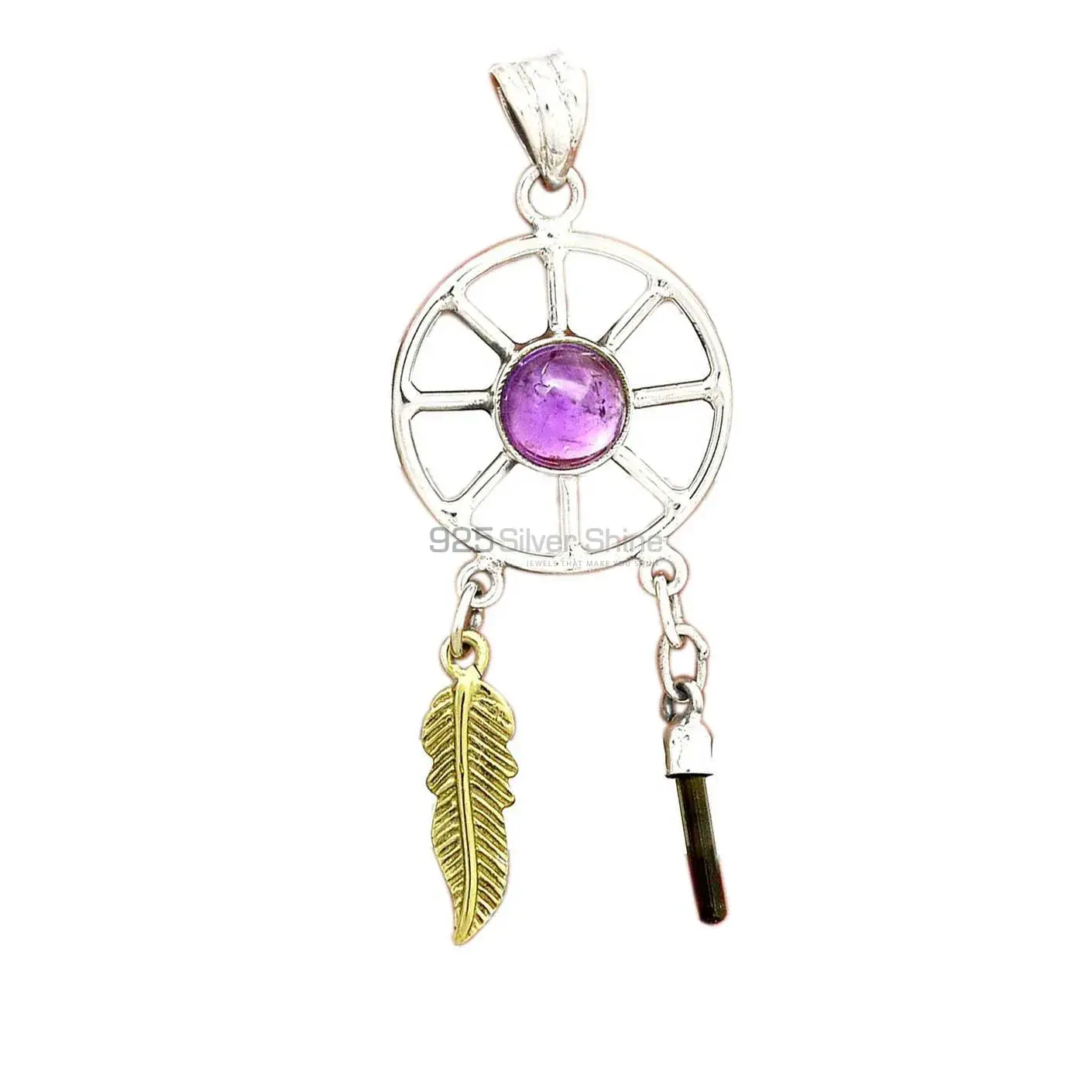 Fine Sterling Silver Pendants In Multi Gemstone Jewelry 925SP38-1_1