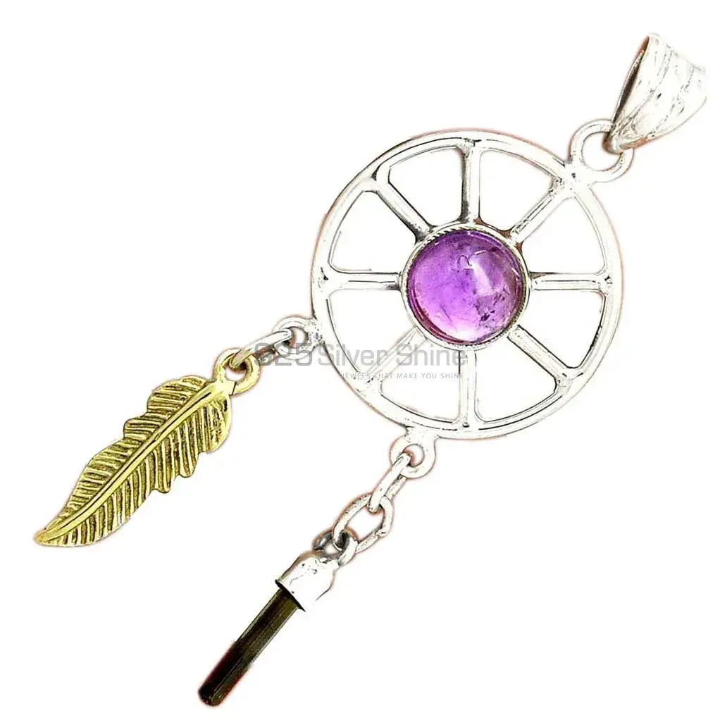 Fine Sterling Silver Pendants In Multi Gemstone Jewelry 925SP38-1_2