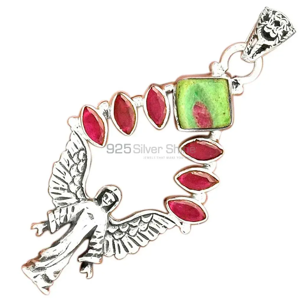 Fine Sterling Silver Pendants In Multi Gemstone Jewelry 925SP51-5_3