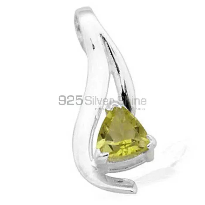 Fine Sterling Silver Pendants In Peridot Gemstone Jewelry 925SP1588_1