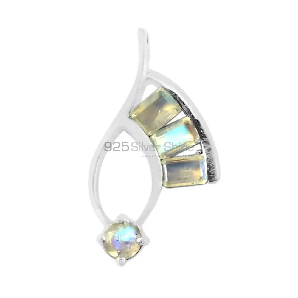 Fine Sterling Silver Pendants In Rainbow Gemstone Jewelry 925SP216-1_0