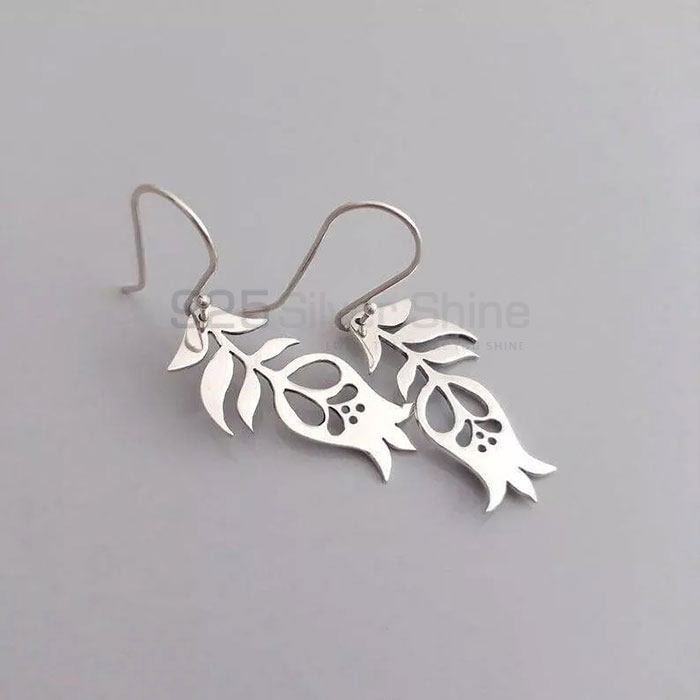 Flower Sterling Silver Minimalist Dangle Earring FWME190