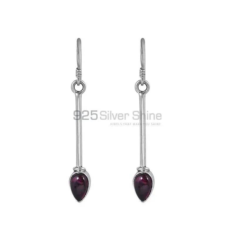 Garnet Gemstone Earring In 925 Fine Silver Earring Jewelry 925SE39_1
