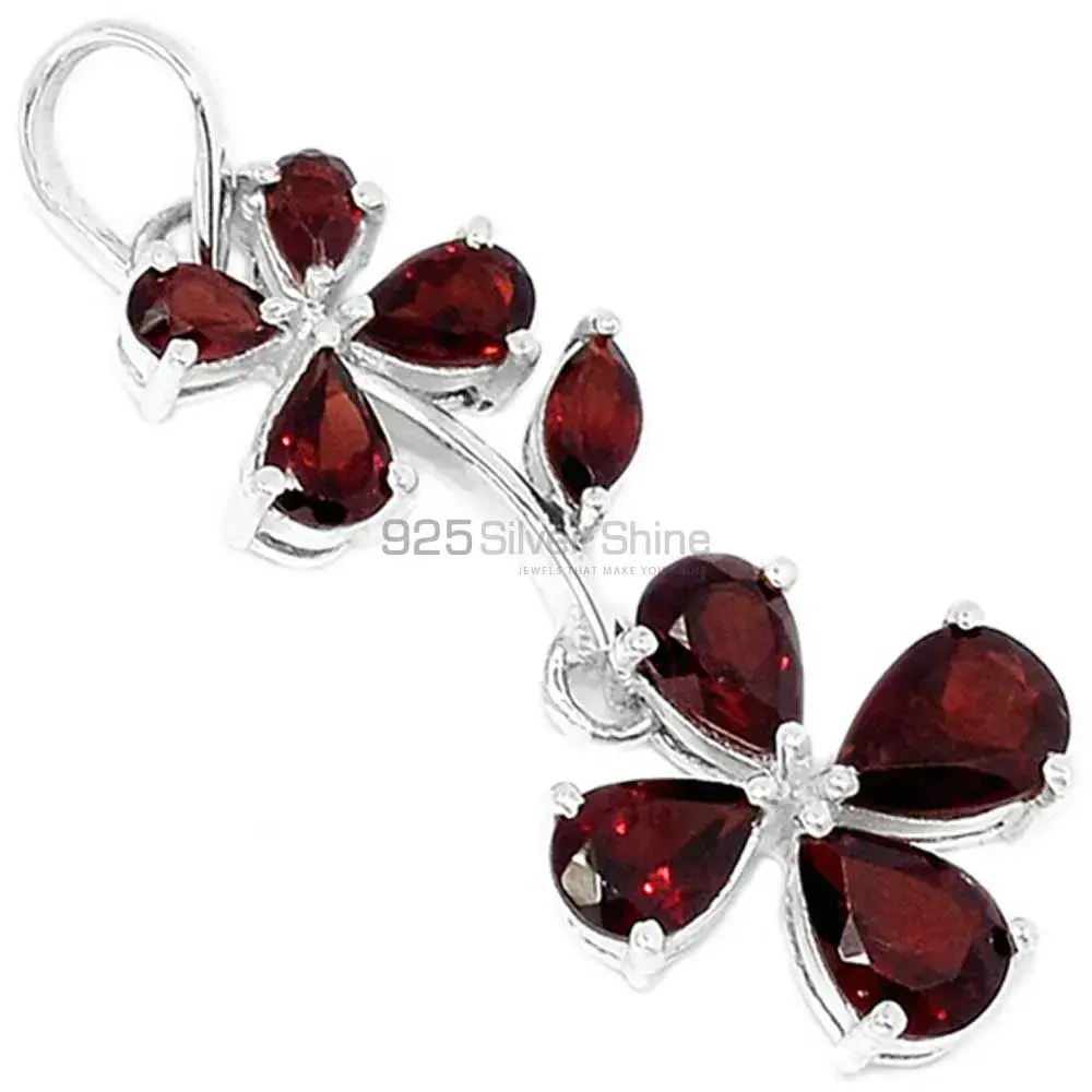 Garnet Gemstone Handmade Pendants In 925 Sterling Silver Jewelry 925SP296-3