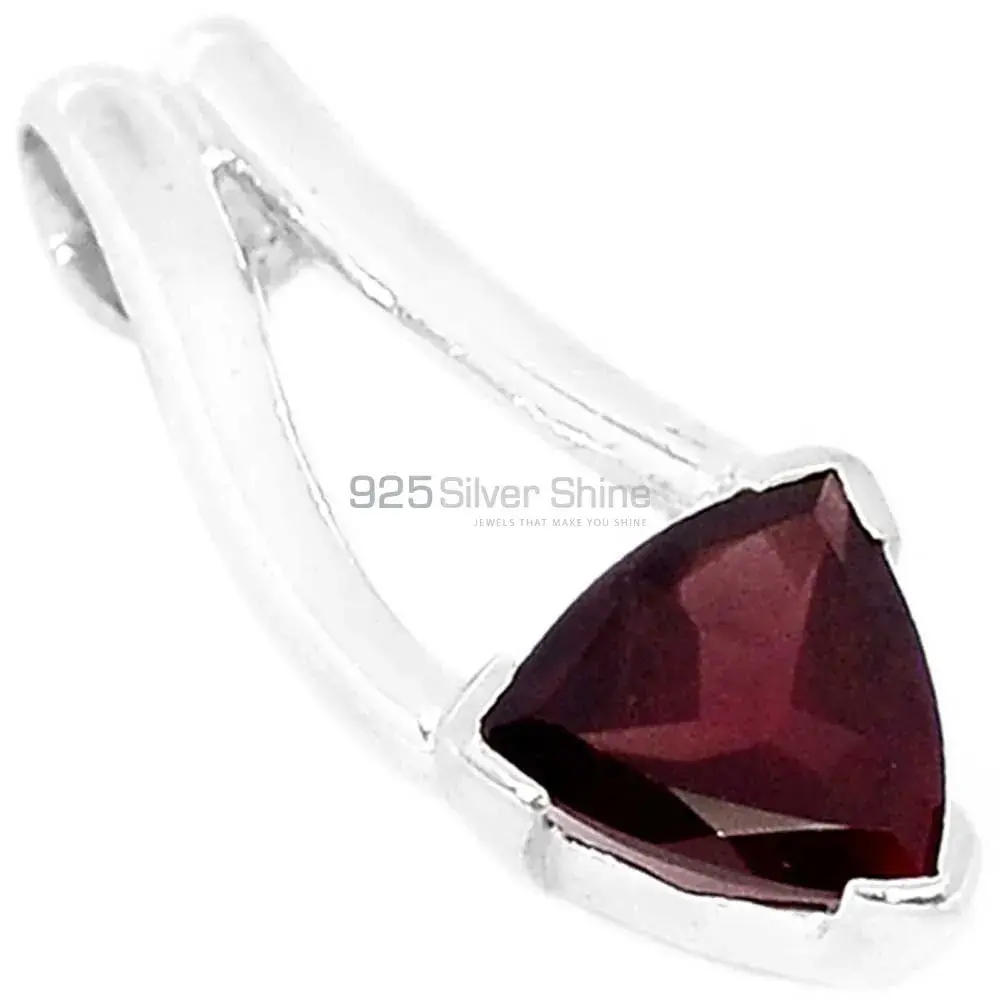 Garnet Gemstone Handmade Pendants In Solid Sterling Silver Jewelry 925SP285-2
