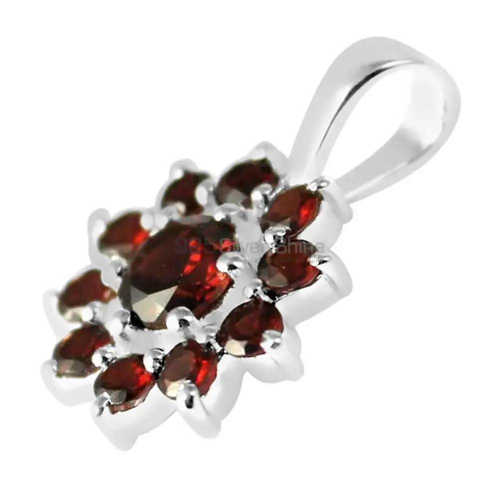 Best Quality Garnet Gemstone Pendants Suppliers In 925 Fine Silver Jewelry 925SP250-8_0