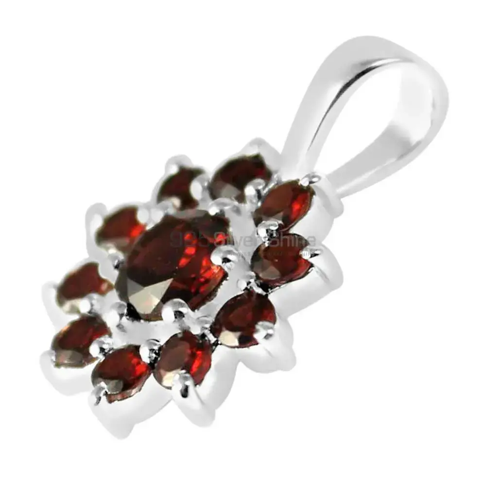 Garnet Gemstone Pendants In 925 Fine Silver Jewelry 925SP250-8_1