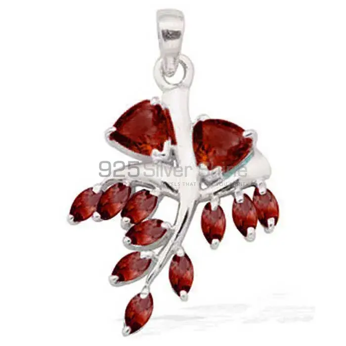 Garnet Gemstone Pendants In Fine Sterling Silver Jewelry 925SP1663