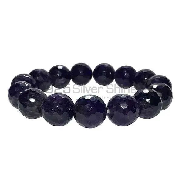 Genuine Amethyst Gemstone Beads Bracelets 925BB113_0