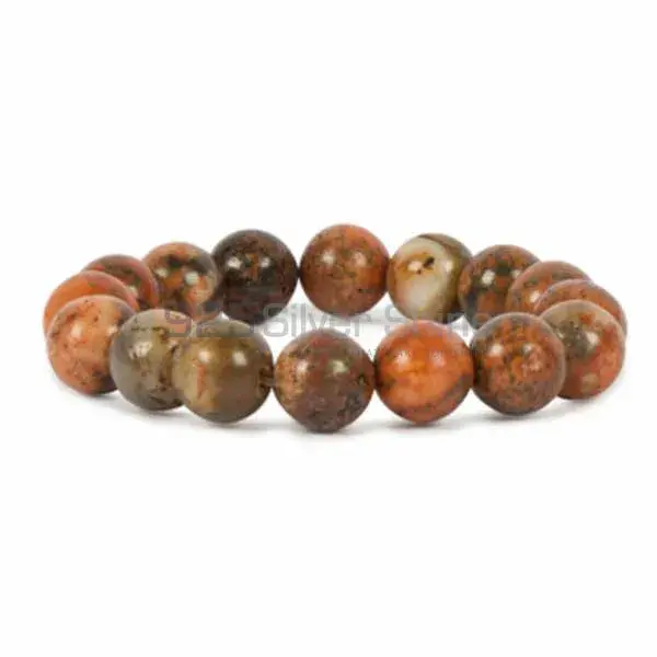Genuine Jasper Gemstone Beads Bracelets 925BB167