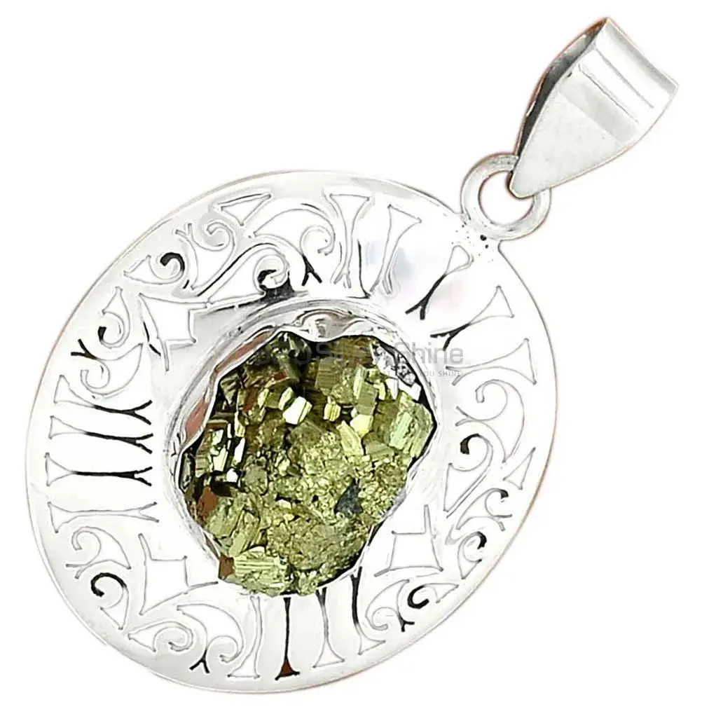 Best Quality Golden Pyrite Gemstone Handmade Pendants In Solid Sterling Silver Jewelry 925SP16-3_2