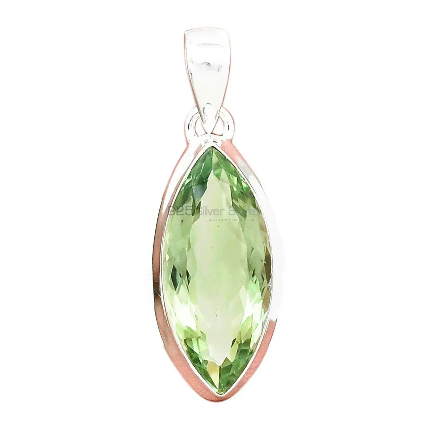Best Quality Green Amethyst Gemstone Handmade Pendants In 925 Sterling Silver Jewelry 925SP129_9