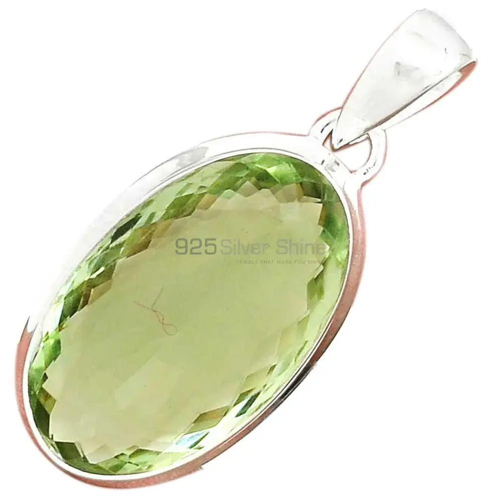 Best Quality Green Amethyst Gemstone Handmade Pendants In 925 Sterling Silver Jewelry 925SP129_11