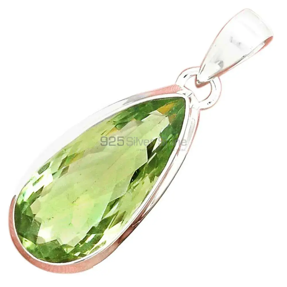Best Quality Green Amethyst Gemstone Handmade Pendants In 925 Sterling Silver Jewelry 925SP129_13